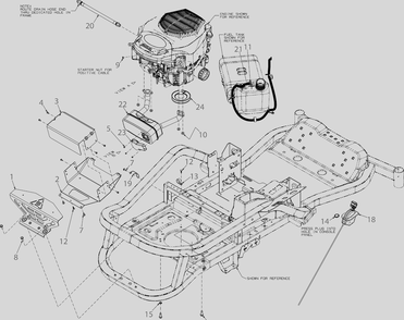 Engine Accessories Diagram and Parts List for ZT1-54KH (17CM010)(2022) Cub Cadet Lawn Tractor